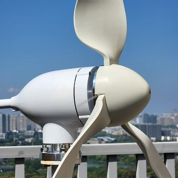 กังหันลมผลิตไฟฟ้า 8KW 10KW 12KW 25000W ชุดสมบูรณ์ 48V 96V เครื่องกำเนิดไฟฟ้าพลังงานฟรี พร้อมตัวควบคุม MPPT และอินเวอร์เตอร์ 1