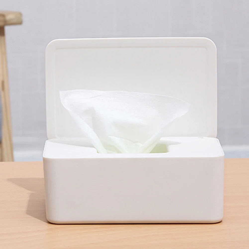 Home Desktop Plastic Storage Container Organizer Wet Tissue Box With