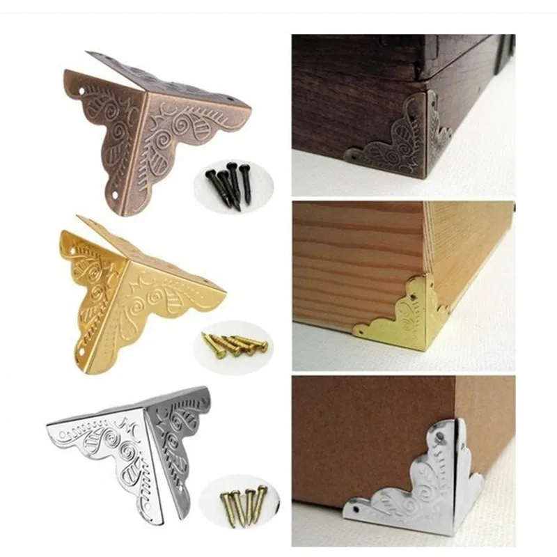 4pcs Luggage Case Box Corners Brackets Decorative Corner Protector For