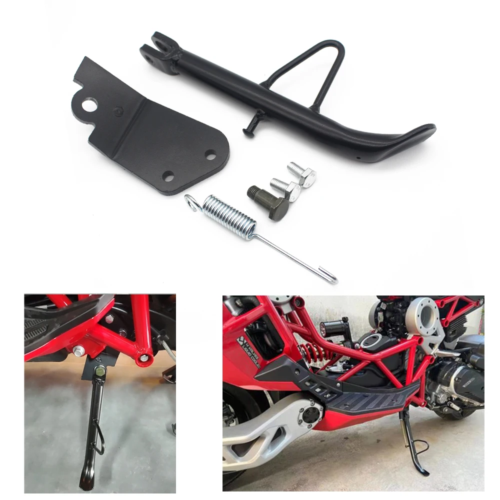 Pokhaomin Moto Modificato In Lega Di Alluminio Side Brace Side Kick Parking Side Kick Supporto Per Piede Staffa Per Italjet 200