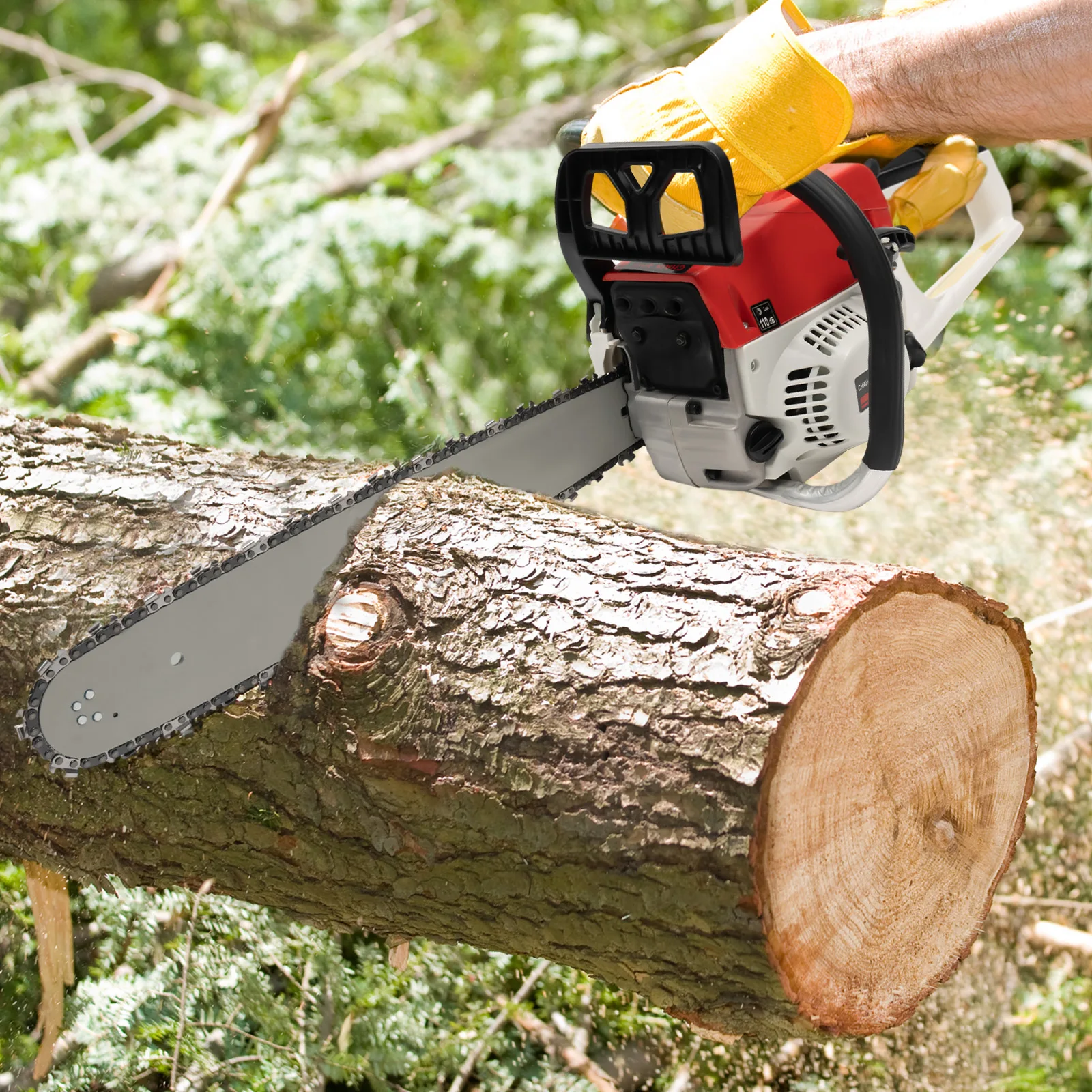 Gas Powered Chainsaw 20inch/22inch Gas-powered Chainsaw 2-Stroke 52CC Air-cooled Gasoline Chainsaw Chainsaw Cutting Wood Gas Sawing Chain Saw Set