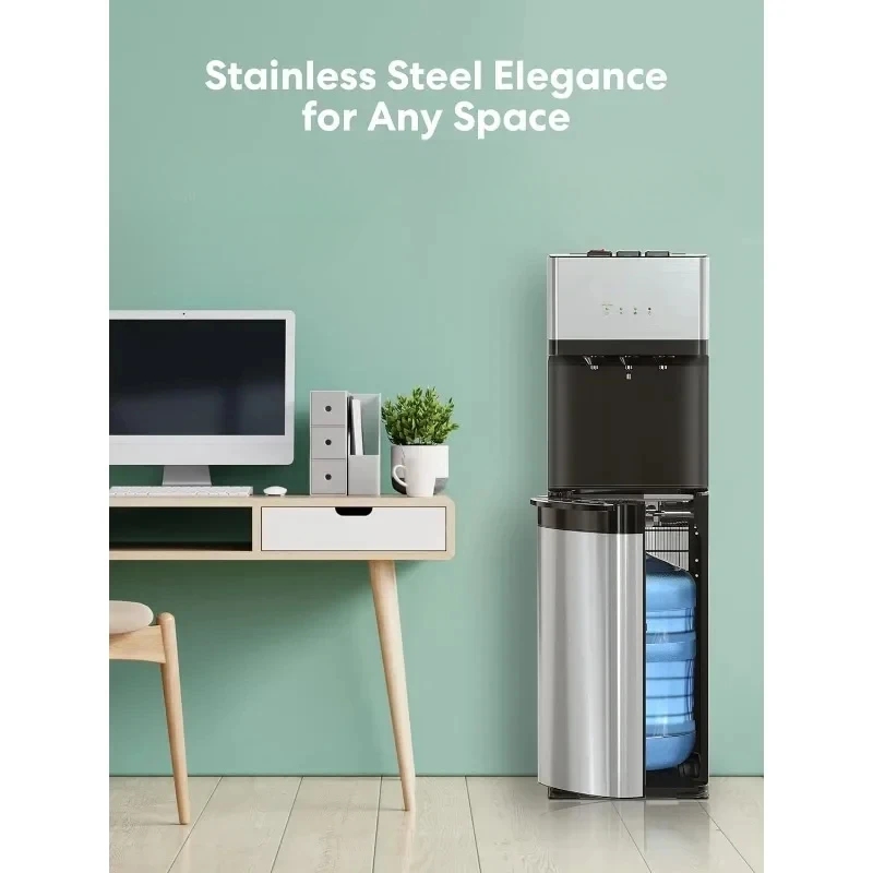 Self Cleaning Bottom Loading Water Cooler Water Dispenser Limited Edition 3 Temperature Settings-Hot Cold Cool