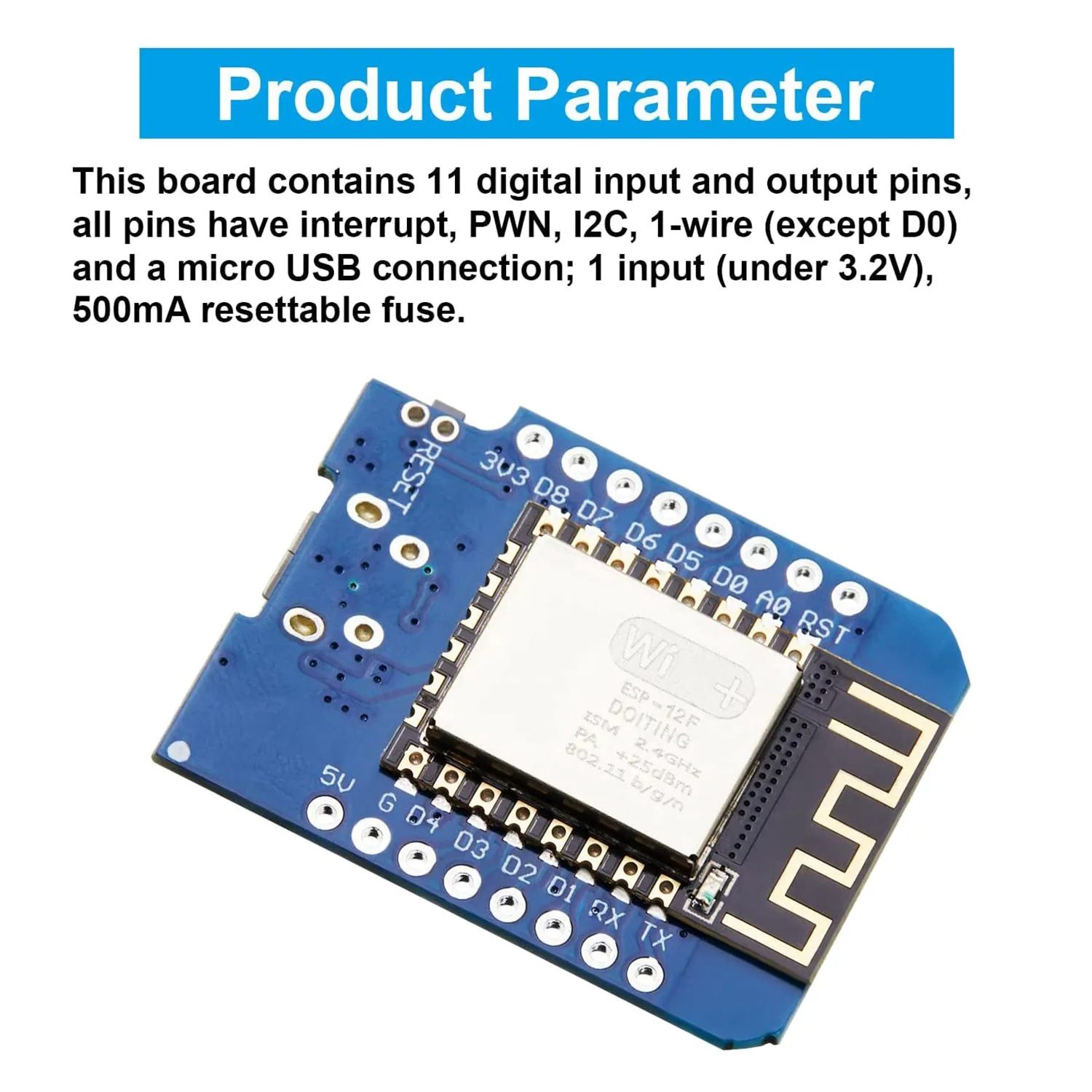   NodeMcu  D1  ESP8266 ESP-12F 4M Ʈ WLAN WiFi ͳ   10 Pcs