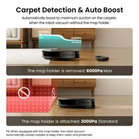 Robot aspirateur Lefant M350 avec cartographie laser ToF, corps ultra‑fin de 8 cm, 6000 Pa, vidange automatique pour 75 jours, idéal pour les appartements 5