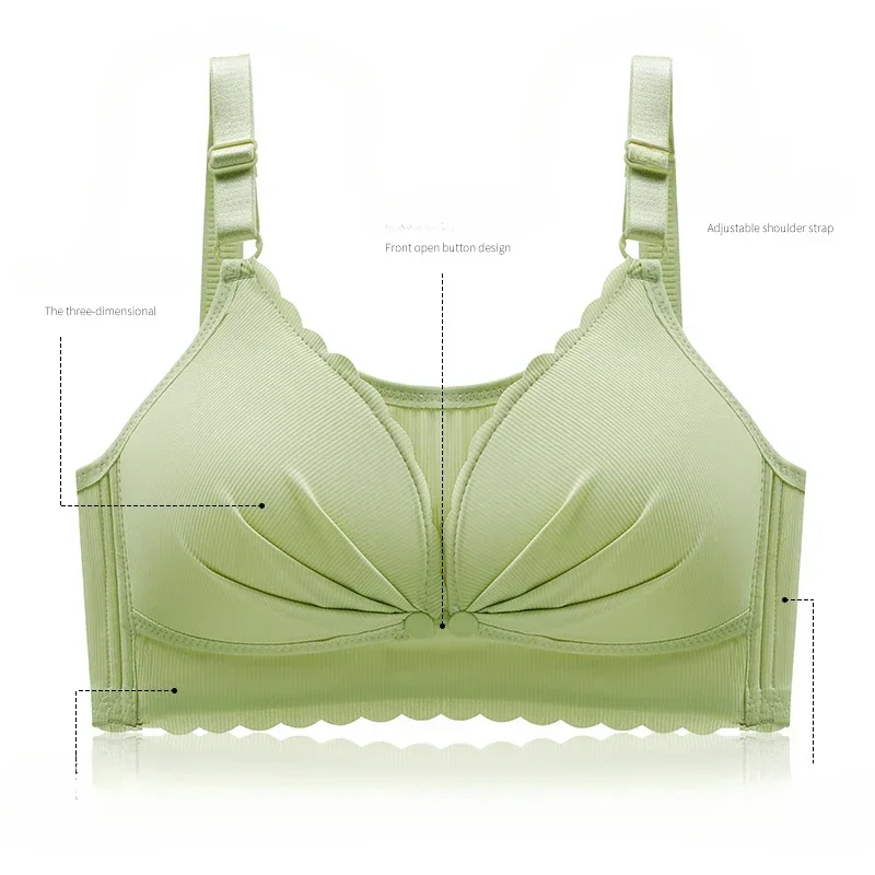 Maternity & Nursing Bra with Anti Sagging, No Steel Ring Thin and Breathable Design  Nursing Bra Wirefree Breastfeeding 6