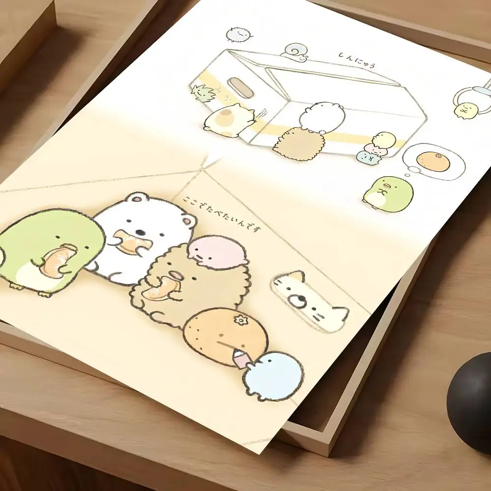 Anime S-Sumikko Gurashi Poster, wasserdicht, Vintage-Filmposter, hochwertiger Wandkunstdruck für Raumdekoration, Geschenk – Detail 16