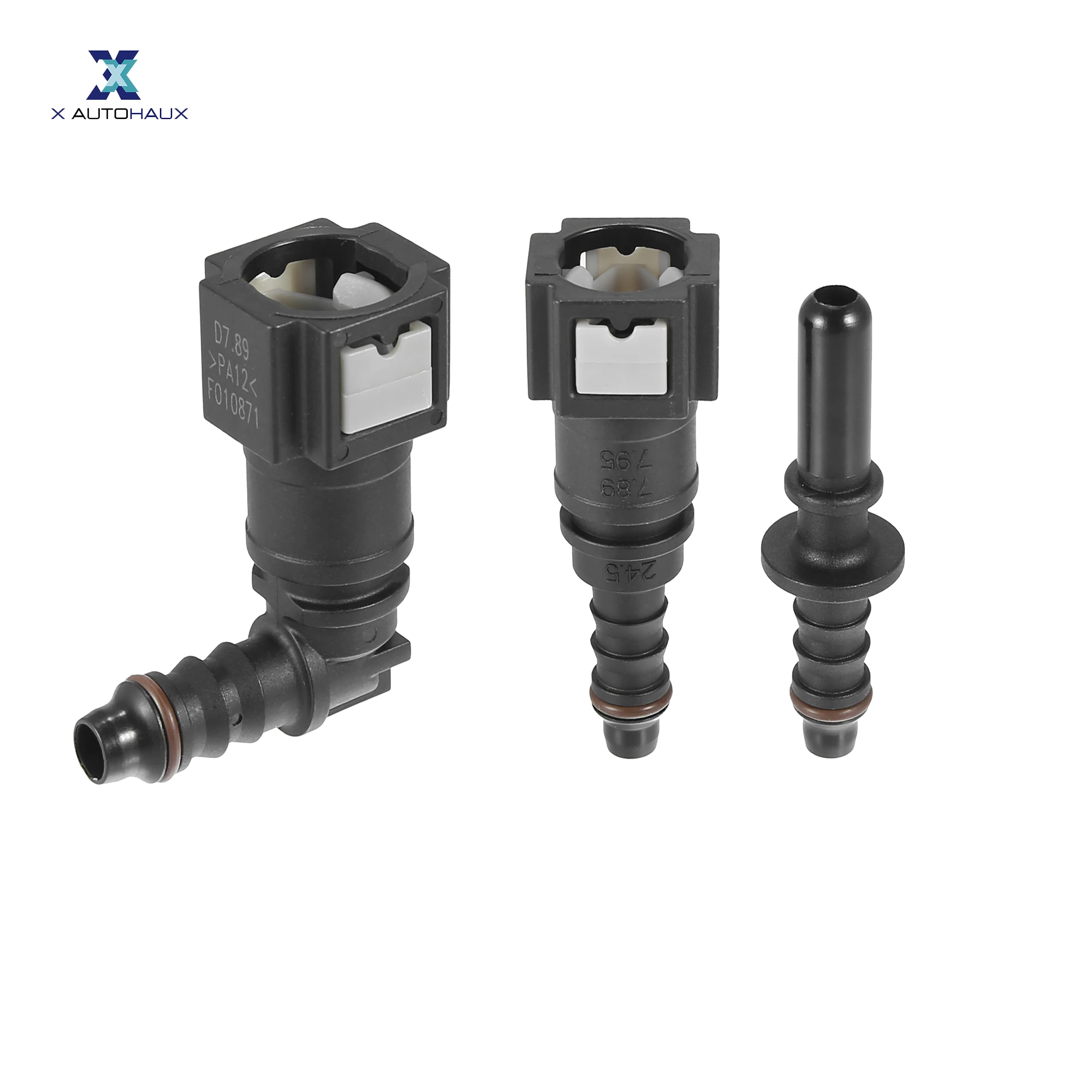 X Autohaux 7.89mm SAE to 5/16 8mm Straight Bend Fuel Line Hose Quick