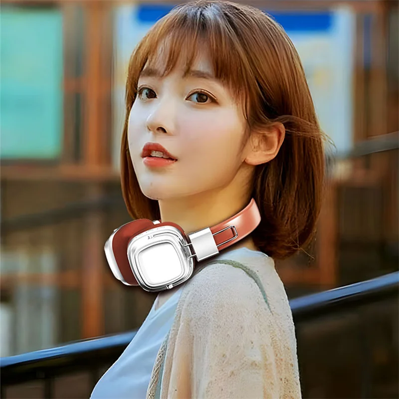 레트로 온이어 무선 헤드셋, 말하기 헤드셋, 서라운드 사운드 헤드셋, 블루투스 5.3 DR02