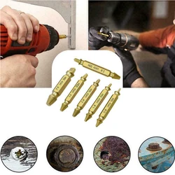 Kit d'extraction de vis 6 pièces, extracteur de boulon de vitesse endommagé, outil de fixation de dénudage de boulon 