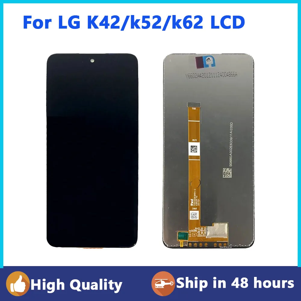 

Высококачественный Дисплей 6,6 дюйма для LG K42, сенсорный ЖК-экран для LG K52, дисплей с дигитайзером в сборе, рамка для LG K62, сменный ЖК-дисплей
