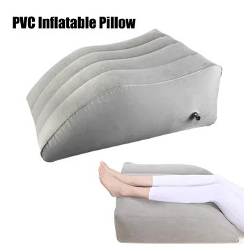 Cuscino gonfiabile per le gambe per viaggi, campeggio, cuscino per dormire, cuscino per le gambe, cuscino per le gambe di sollevamento, cuscino per ginocchia portatile in PVC 1