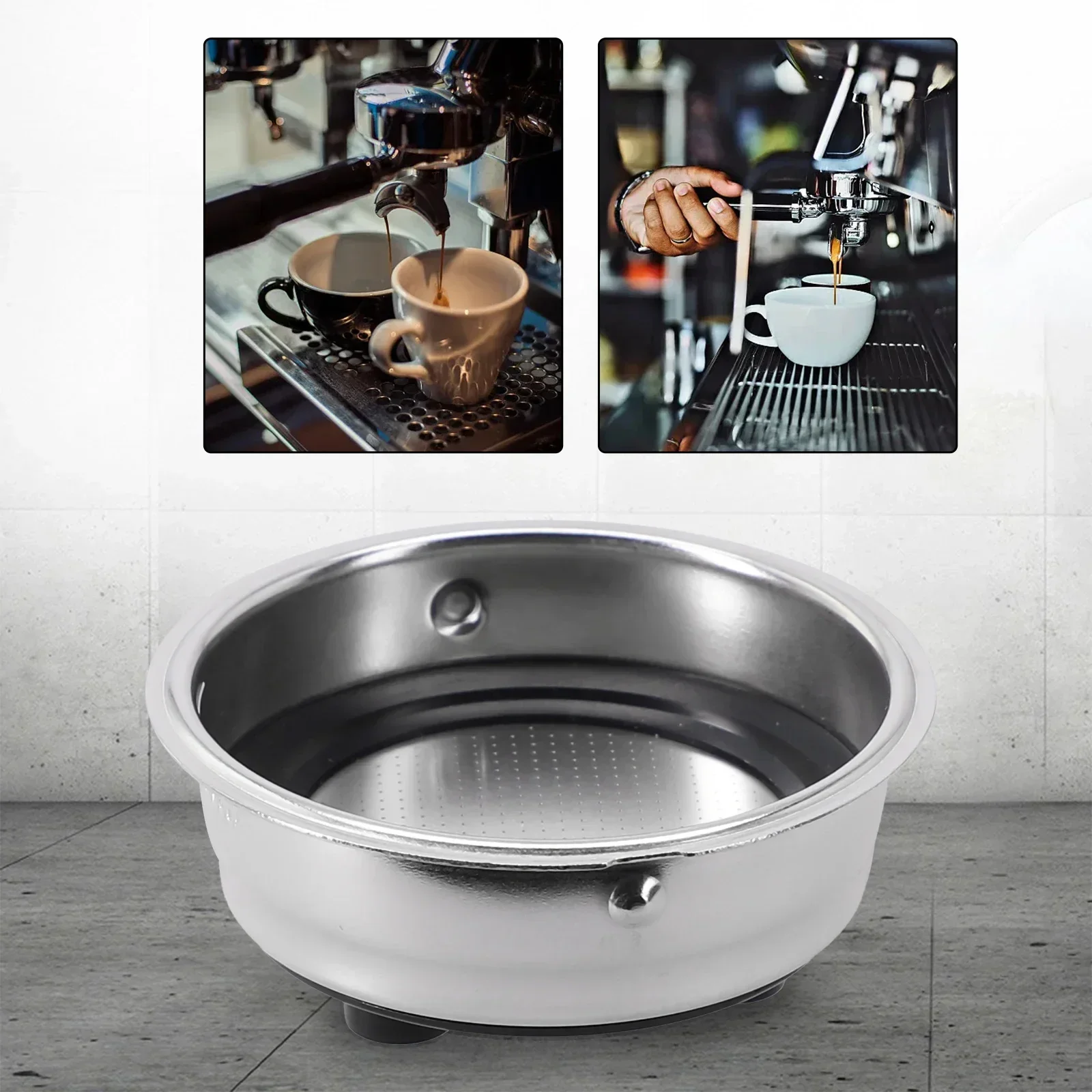 Cestello Filtro Caffè Ultra Fine In Acciaio Inossidabile - Doppio Strato, 51 Mm, Per Tazza Singola/doppia, Ricambio Macchina Caffè