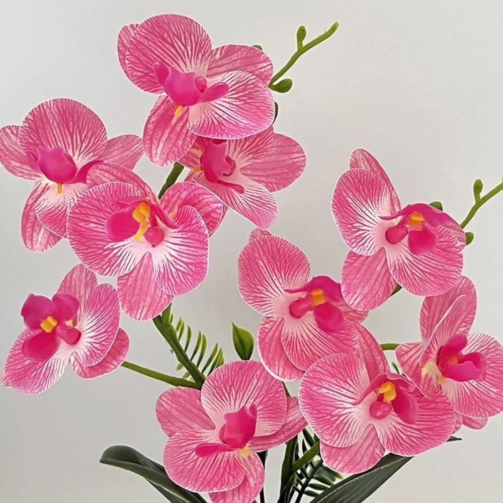 Multi-Bloom Künstliche Schmetterlingsorchidee DIY Kunstblumen Künstliche Pflanzen Weißer Blumentopf Künstliche Orchidee Bonsai – Detail 2