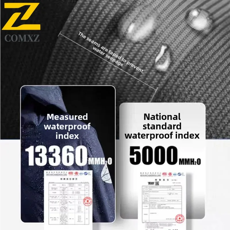 Men's Autumn Hooded Windbreaker Waterproof Hiking Jacket Outdoor Sports Coat Lightweight Trekking  Windproof Mountaineering Wear