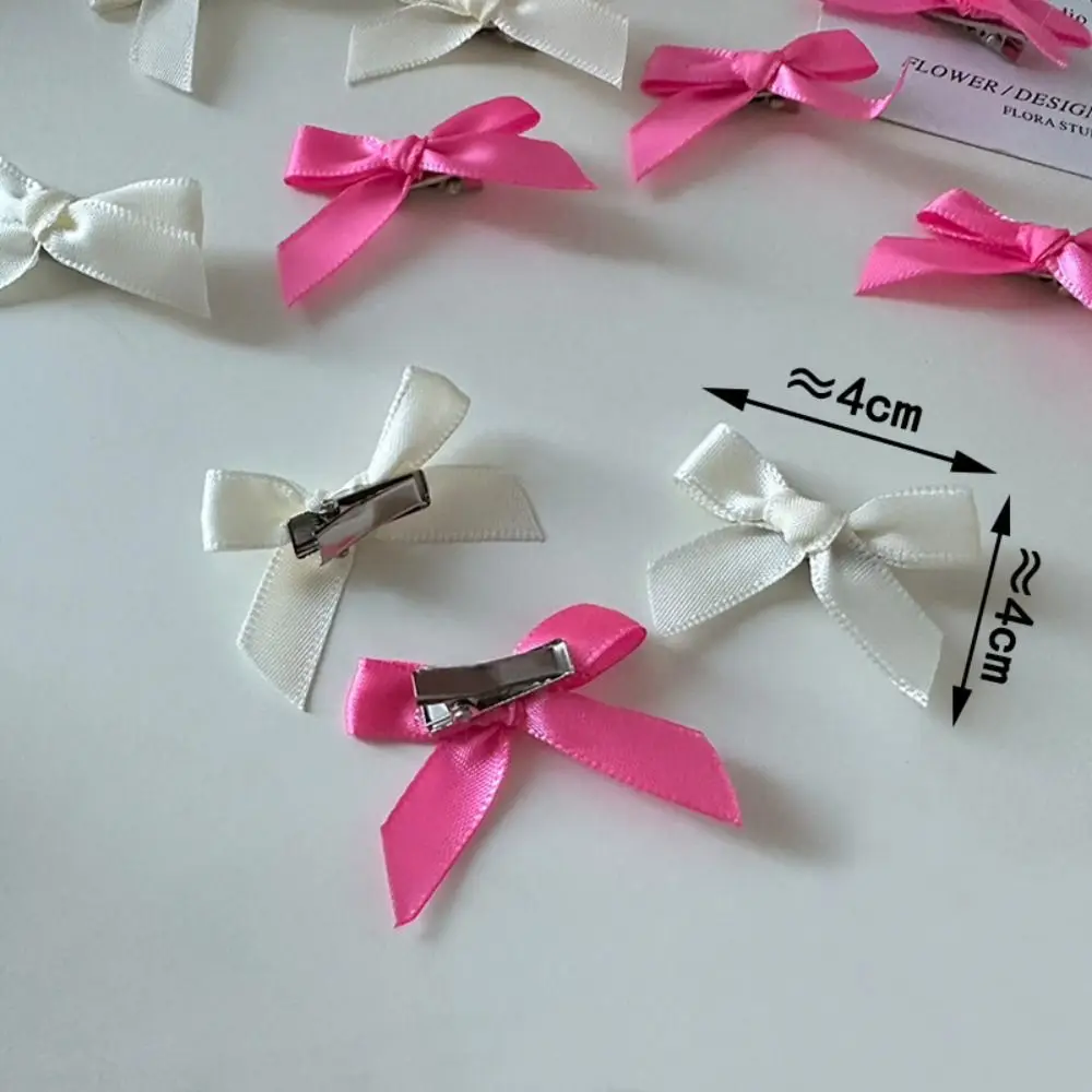 Description Picture 3 of item1PC Sweet Bowknot Hair Clips Headdress Ribbon Hair Accessories Multicolor Barrette Mini Headwear Bow Hairpin Girls