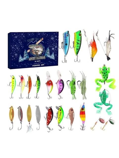 Christmas Advent Calendar 2023 Fishing Lure Set Blind Box 24 Days