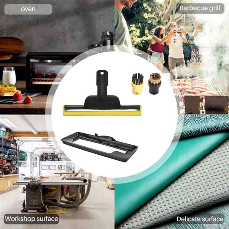 B64B-Window Squeegee Nozzle Carpet Glider And Steam Brush For Karcher SC1 SC2 SC3 SC4 SC5 Steam Cleaner Replacement Parts