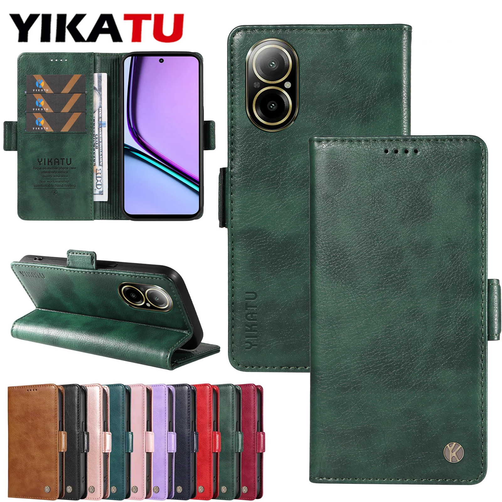 Shockproof Flip Wallet Leather Phone Case - Premium Coque