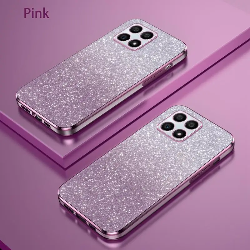 Luxury Gradient Glitter Plating Silicone Back Cover - Women’s Edition