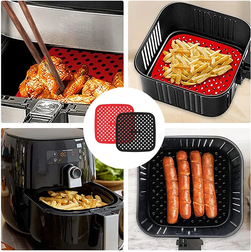 Silicone Air Fryer Liner Non-Stick Steamer Pad Air Fryer Accessory