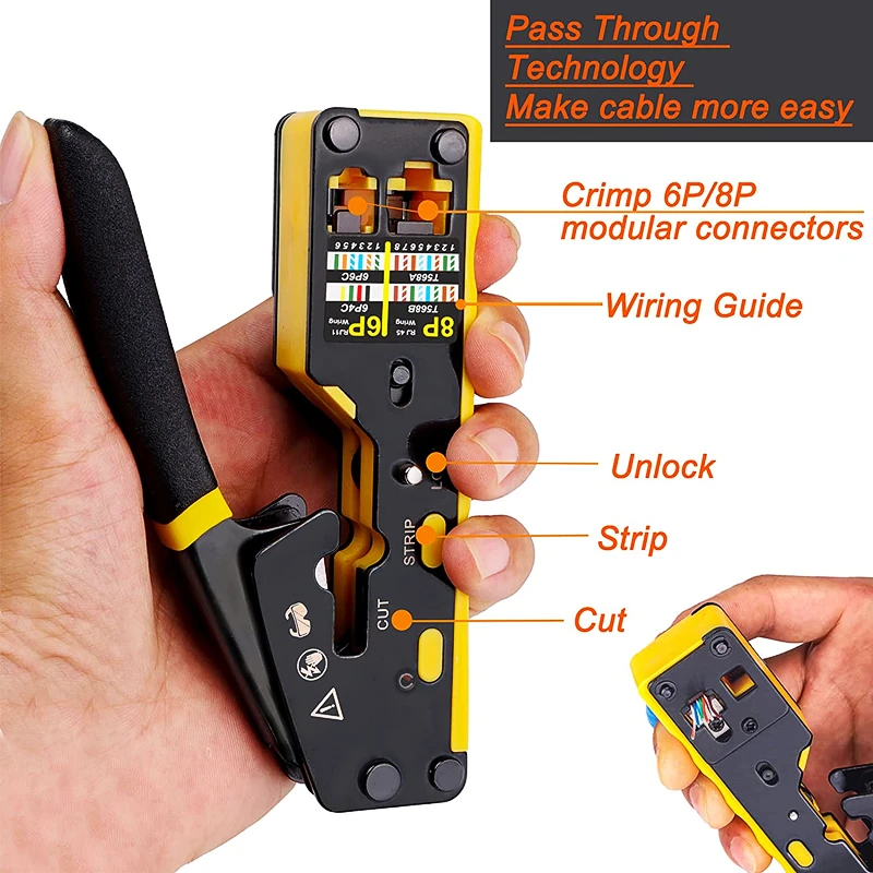 Kit com Network Lan, Cable Tester, Conectores
