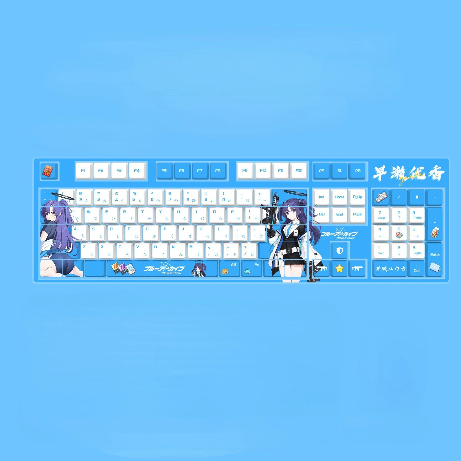 Blue Archive Hayase Yuuka Pbt Keycaps Cute Sexy Girl Interruptor mx Teclado Mecânico Jogo Personalizado 130 Teclas por Conjunto - Imagem 2