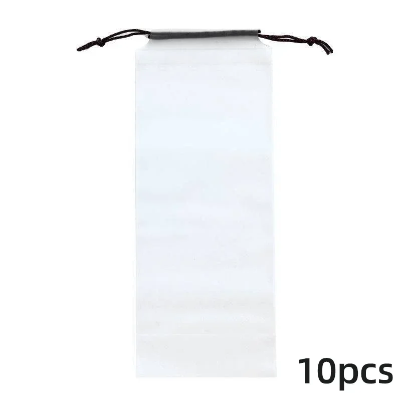 10pcs Beam Mouth Waterproof Umbrella Storage Bag Plastic Bag Drawstring Bag Translucent Bag Out Storage Vehicle-mounted Wet Bag