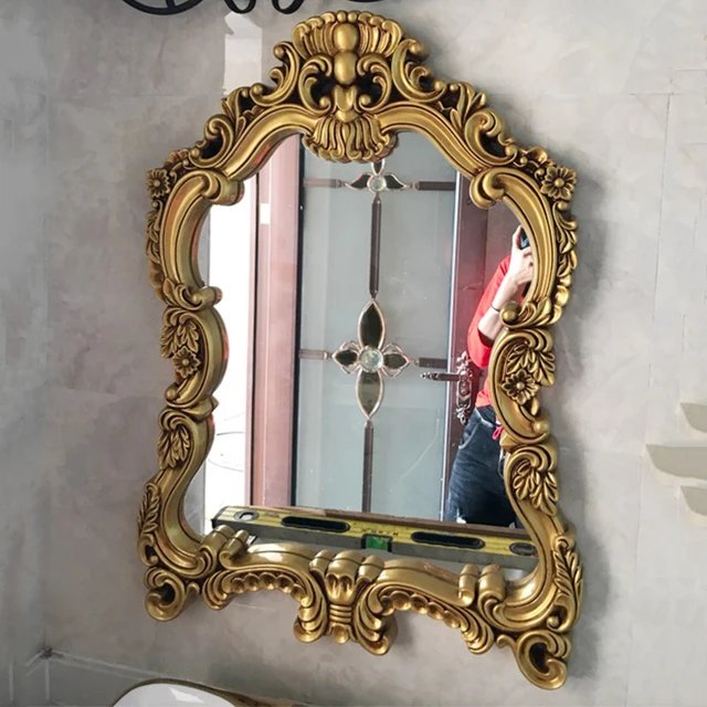 Dekorative Spiegel Wand ästhetische Vintage Badezimmer