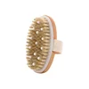Wet Dry Skin Body Brush Natural Pig Bristles Dry Skin Exfoliating Body Massage Cleaning SPA Tool For Cellulite Lymphatic Drainag 4