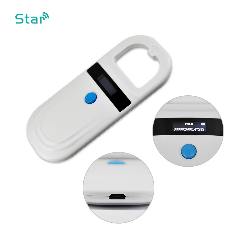 New Version Animal Chip ID Scanner Pet ID Tag USB Reader 134.2KHz/125KHz Microchip Scanner FDX-B Glass Tag Dog ID Reader