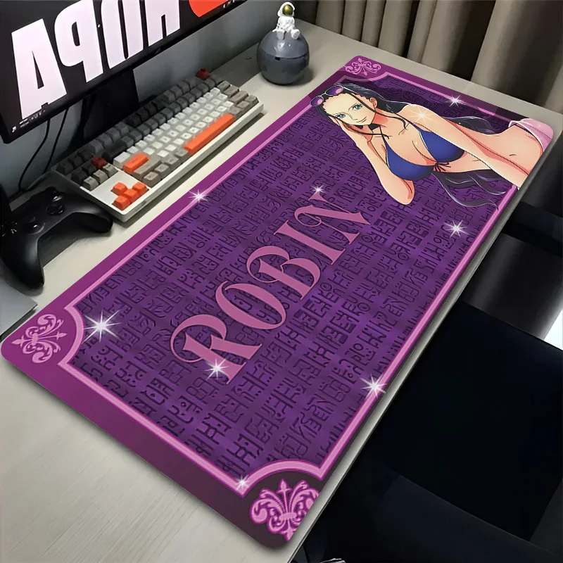 Computer Office Desk Mat Rubber Non-slip Large Mousepad O-One Pieces Nico Robin Extended Anime Cute Girl Mouse Pad PC Carpet Mat 3