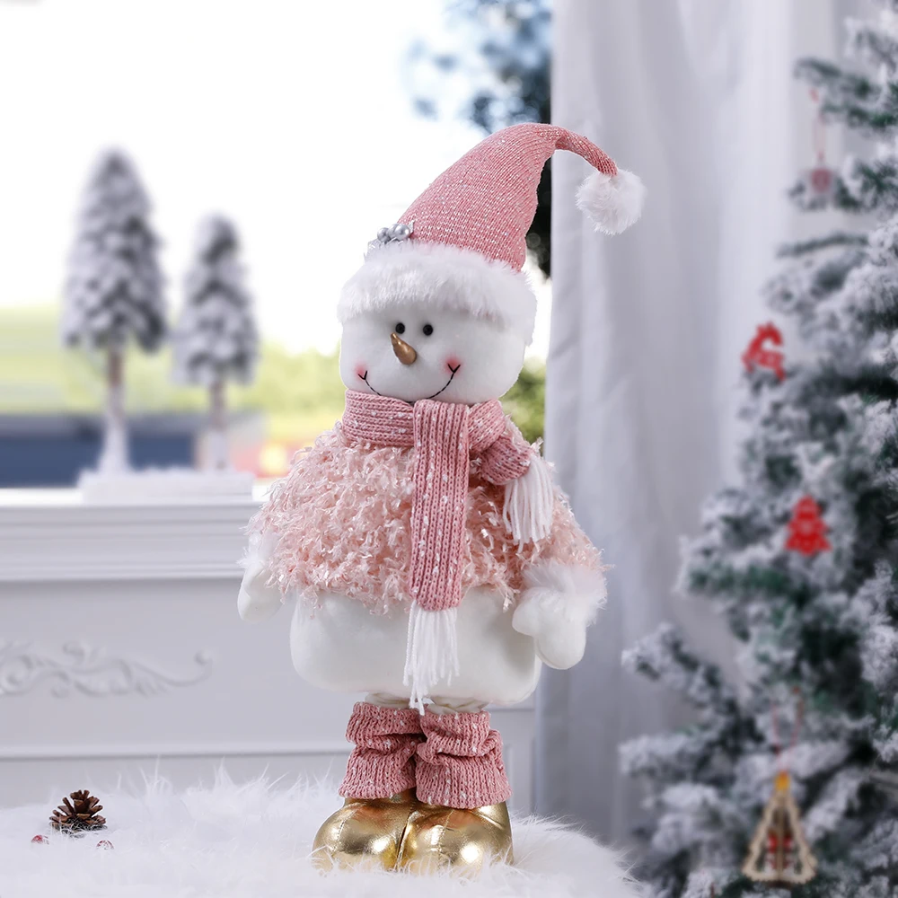 格納式のサンタクロースと雪だるまのぬいぐるみ,大きなクリスマス