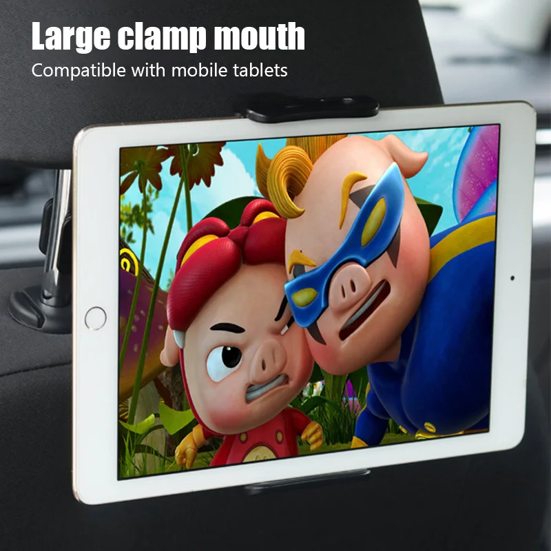 차량용 태블릿 휴대폰 스탠드 거치대, 4.7-12.9 인치 태블릿 뒷좌석 마운트 브래킷, 아이폰 아이패드용 휴대폰 스탠드 지지대