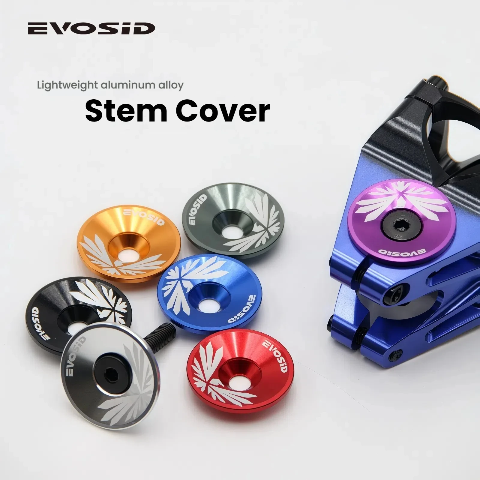 EVOSID Ultralight Bike Stem Cover 5.8g Aluminum Alloy Headset Cap