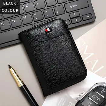 Portafoglio Sottile Portatile in Pelle PU, Mini Portacarte di Credito, Portamonete per Uomo, Portafogli Corti e Sottili