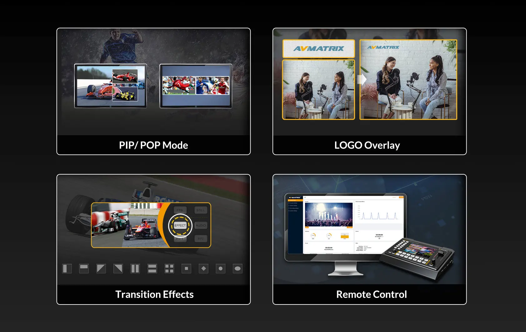 Shark S6 6-CH HDMI-compatible/SDI Video Switcher USB for capturing and streaming