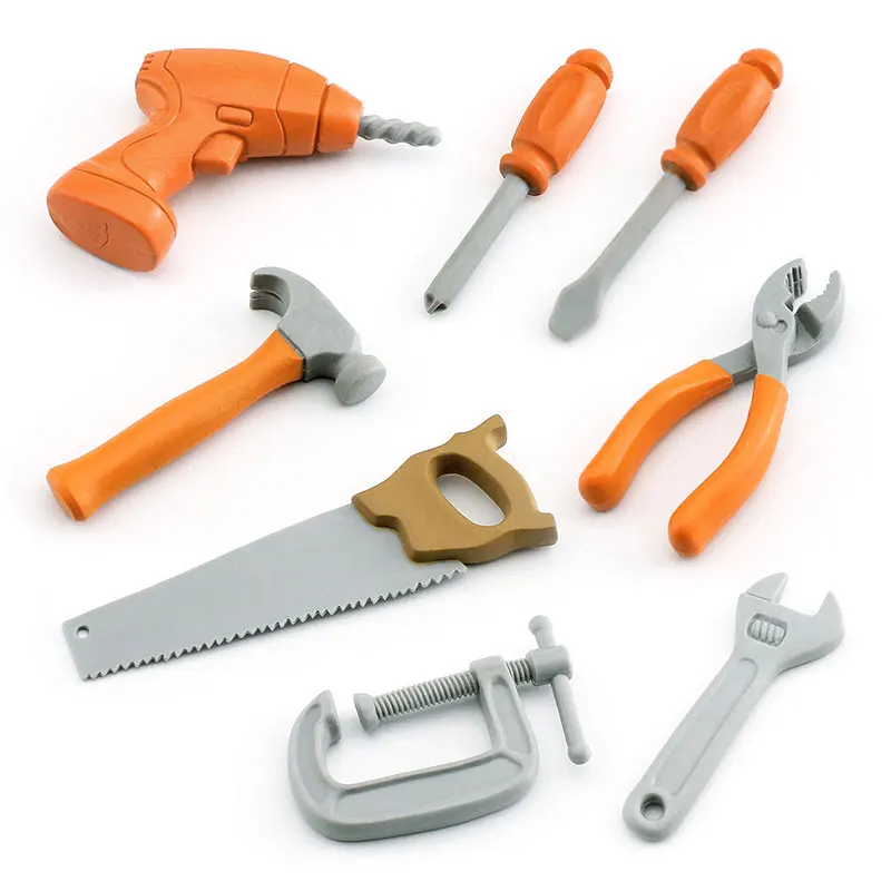 Montessori Educational Construction Toys Children Simulation Model Repair Tool Set Plastic Saw Wrench Pretend Play Gift For Boys - 2