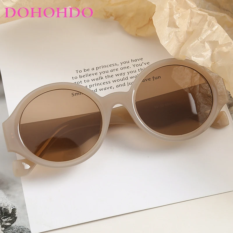 

DOHOHDO Round Jelly Color Sunglasses Women Men 2024 New Brand Designer Sun Glasses Fashion Shades Eyewear Oculos de sol feminino