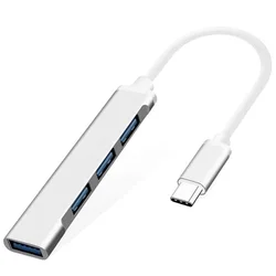 Usb c hub 3.0 3.1 tipo c 4 portas multi divisor adaptador otg para computador portátil acessórios cubos usb