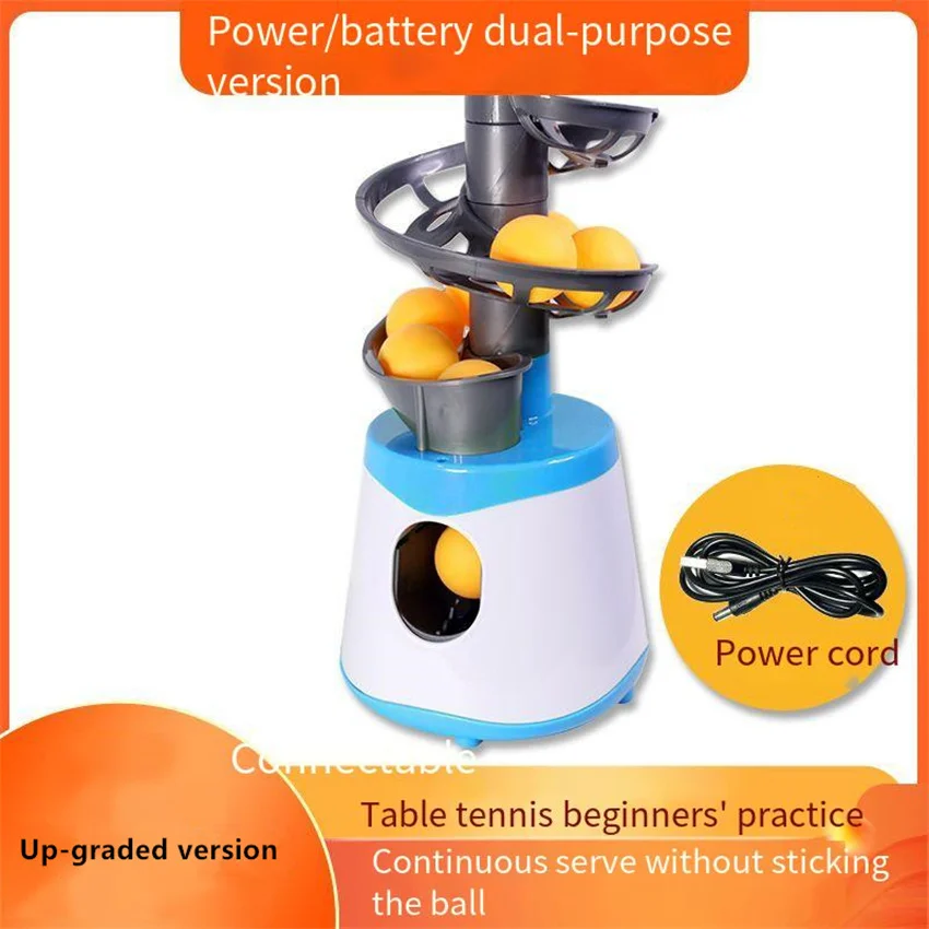 Portable Table Tennis Ball Pitcher Dual Power Supply Version Ping Pong Ball Robot Pitching Machine Trainers table tennis ball pitcher