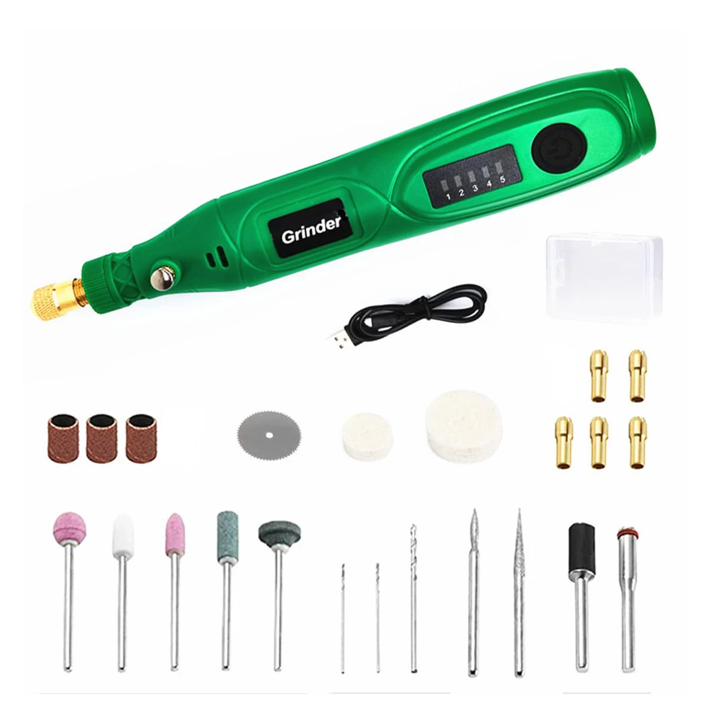 

UYANGG Mini Electric Grinder Cordless Handle Grinding Machine Carving Engraving Pen Polishing Drilling Bit power tool Accessory