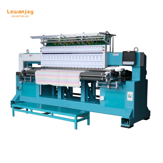 Lewanjoy 33 heads quilting embroidery machine low price cheap factory direct sell leather material bag home textile quilt