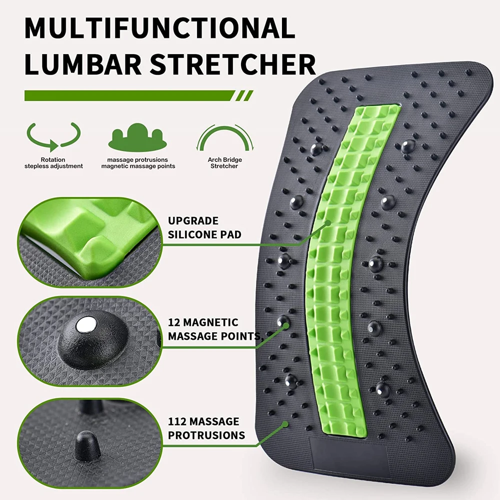 Enhanced Back Massager and Lumbar Support with Magnetic Therapy