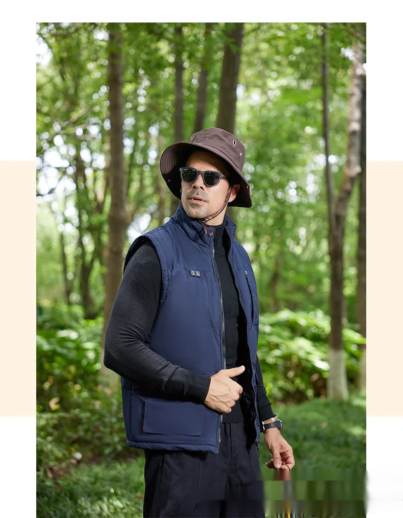 Winter neue elektrische Heizweste Outdoor-Heizweste Dual-Control Elf-Zonen-Herren-Freizeit-Elektroheizweste_voghion.com