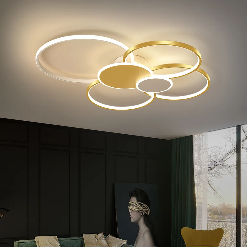 

Modern led Ceiling lights for bedroom studyroom livingroom Ceiling lamp Fixtures 90-260V White and Black/Gold Led ceiling light