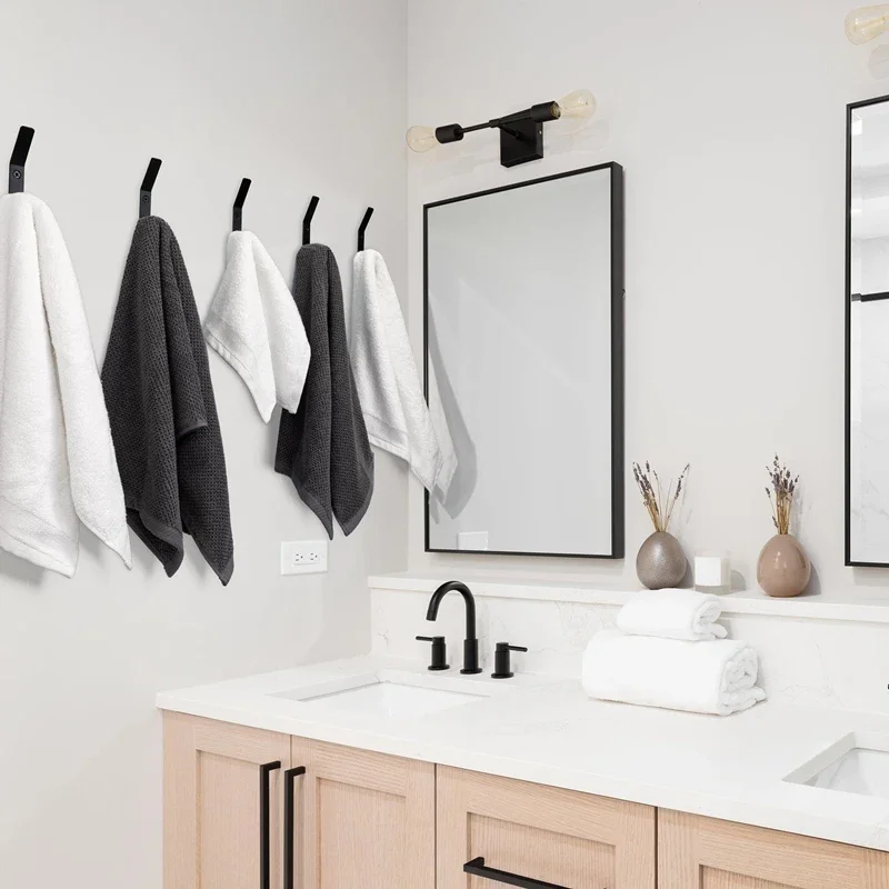 1/3/5Pcs Wall Robe Hook Multi-purpose Double Hook for Clothes Towel Coat Hanger Key Holder Kitchen Bathroom  Accessories Gancho 3