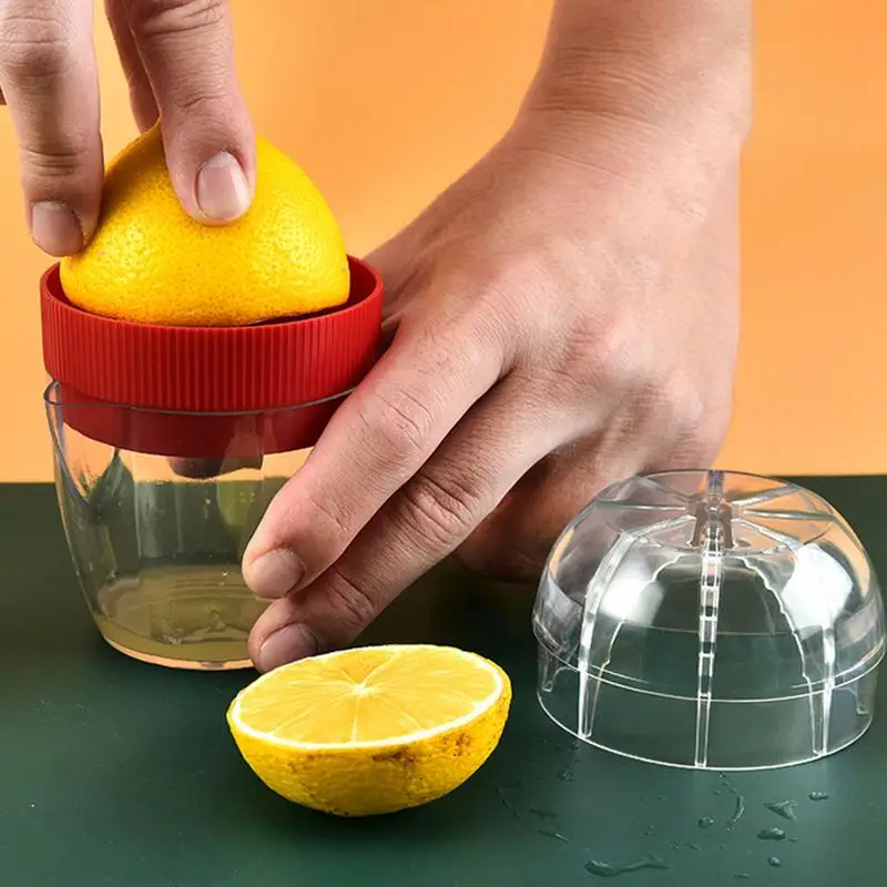 Portable Manual Lemon Juicer with Measuring Cup