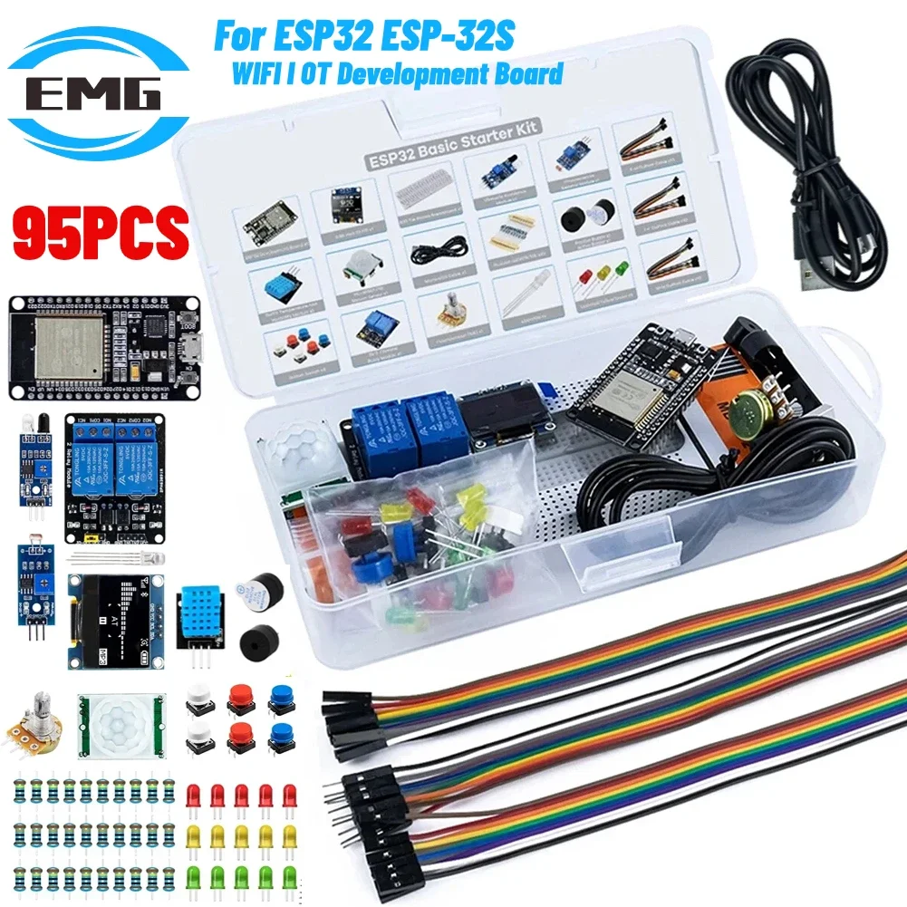95pcs-Basic-Starter-Kit-for-ESP32-ESP-32S-WIFI-I-OT-Development-Board ...