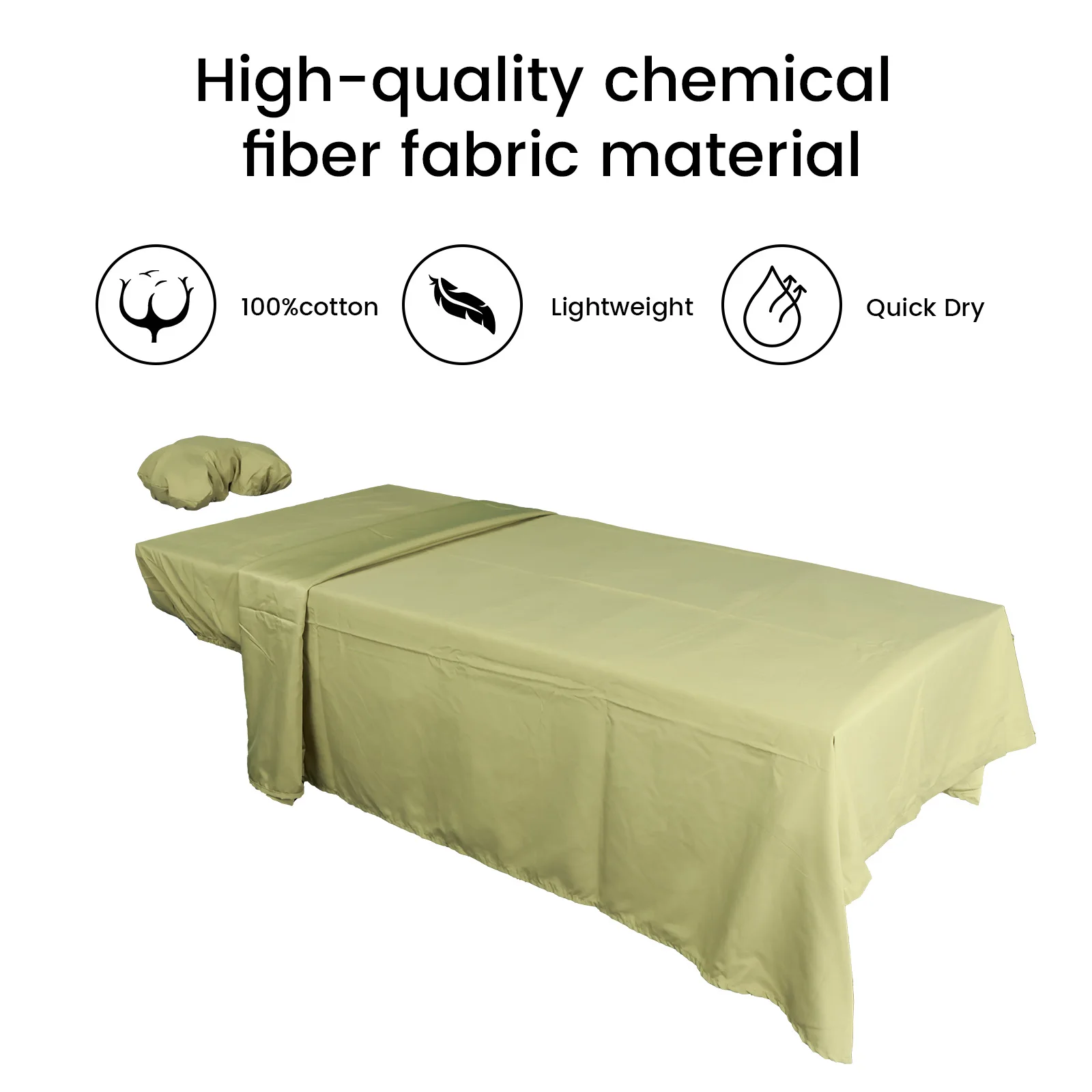 Bed Sheet Spa Massage Breathable Solid Bed Cover Set 3Pcs Chemical Fibre Massage Sheets Table Blankets For Business