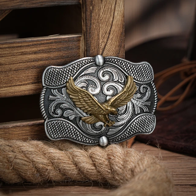 Eagle Adler One Dollar Western Cowboy Gürtelschnalle (Gebraucht) In - Foto 6